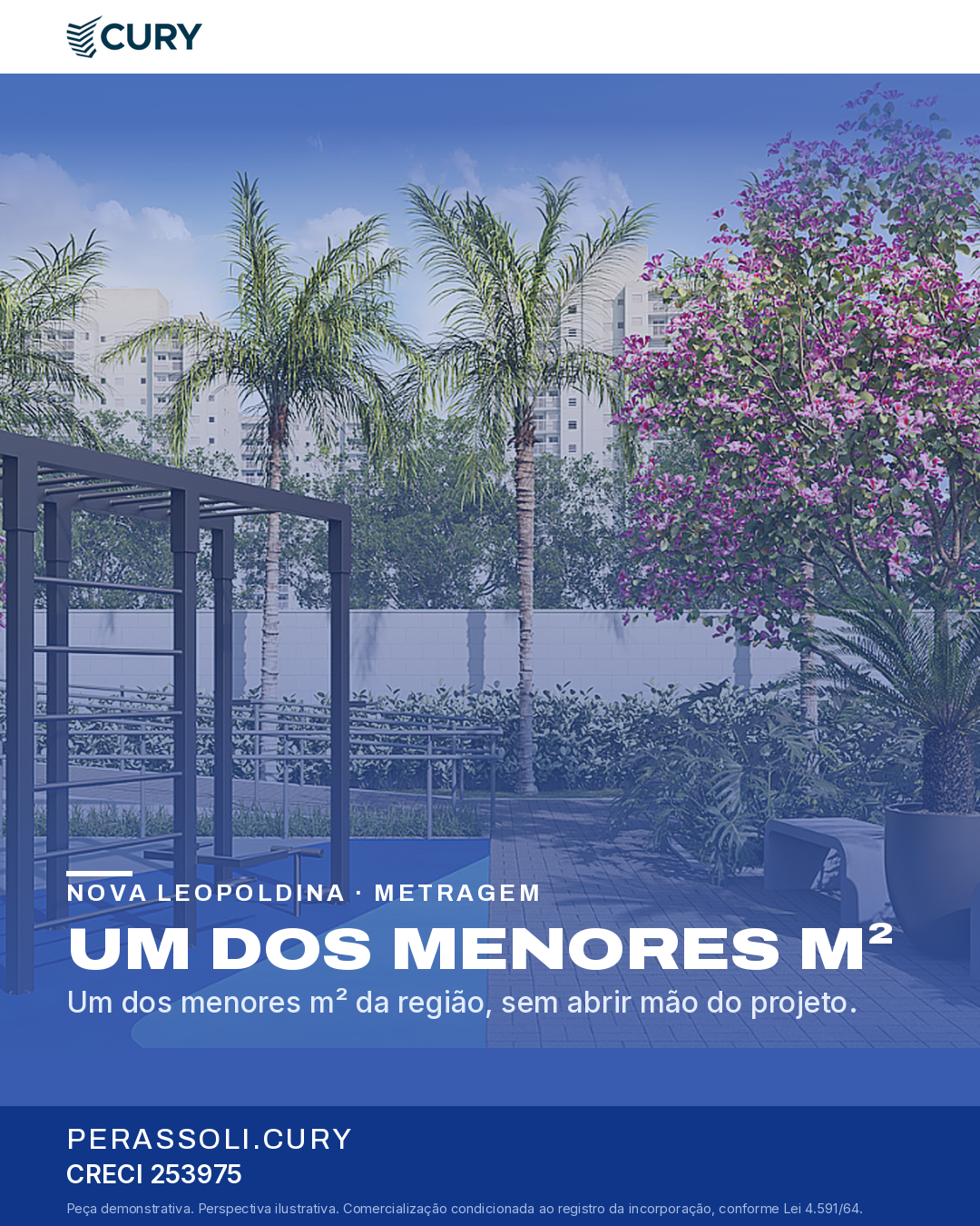Card 2 de 5, um dos menores m² da região