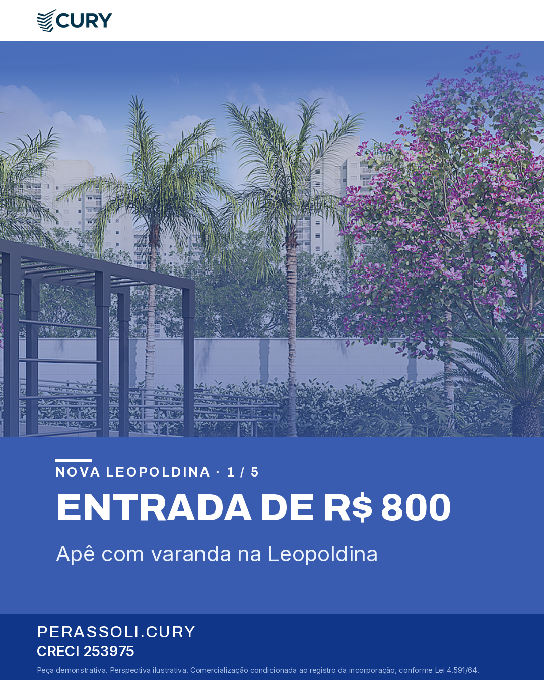 Card 1 de 5, gancho entrada R$ 800
