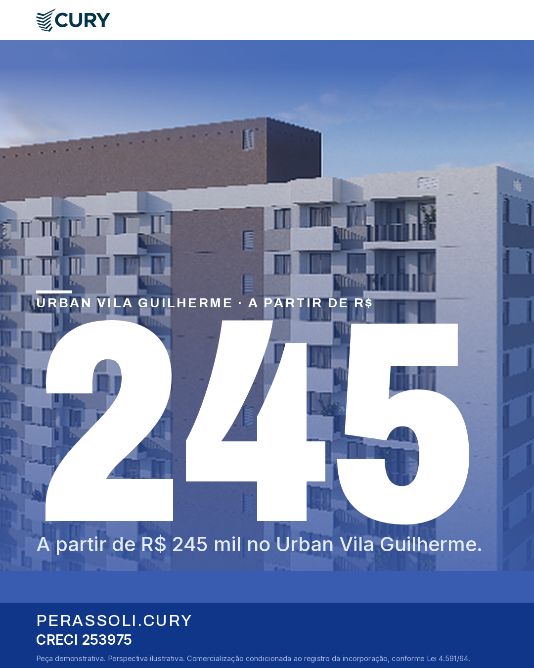 Card 1 de 5, gancho a partir de R$ 245 mil