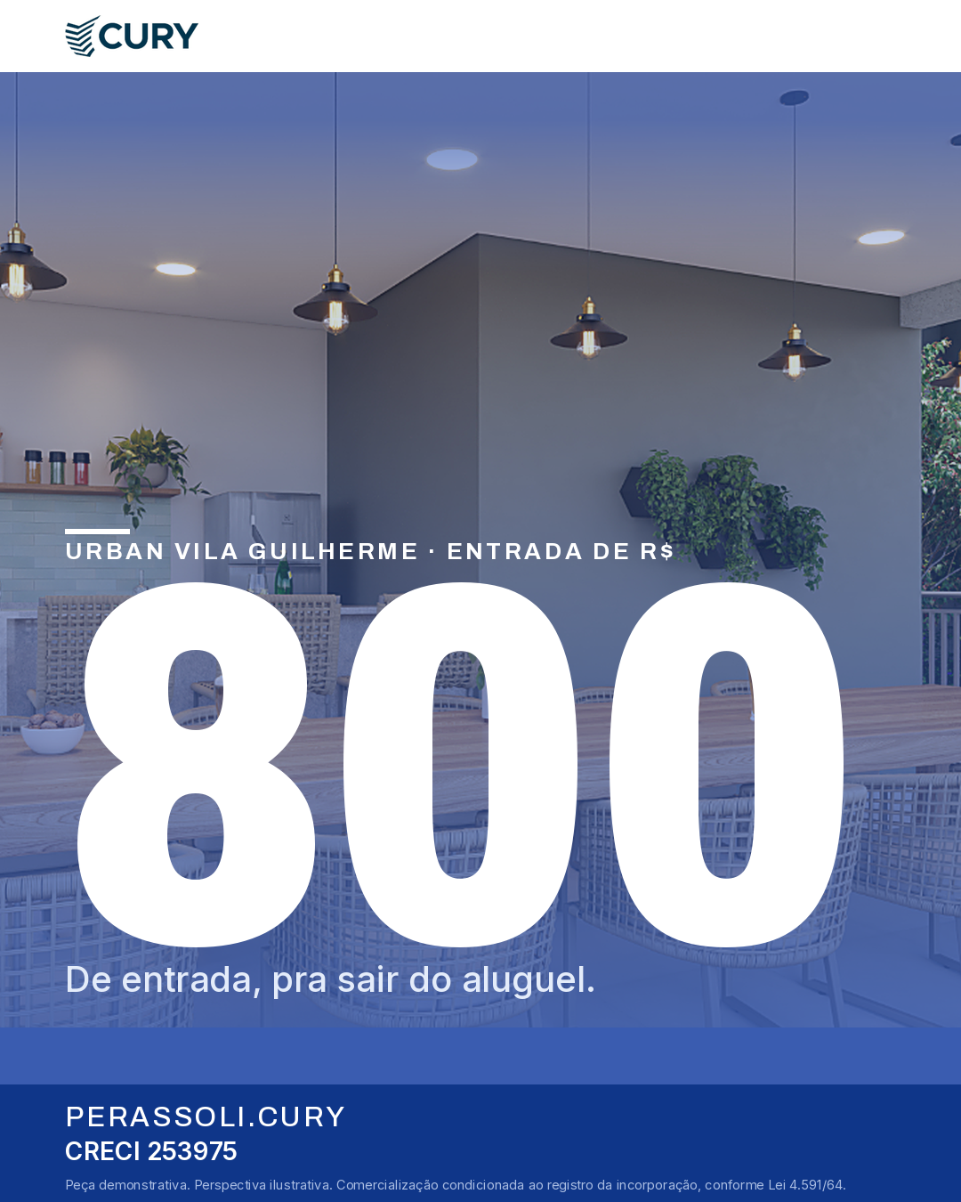 Card 2 de 5, entrada R$ 800